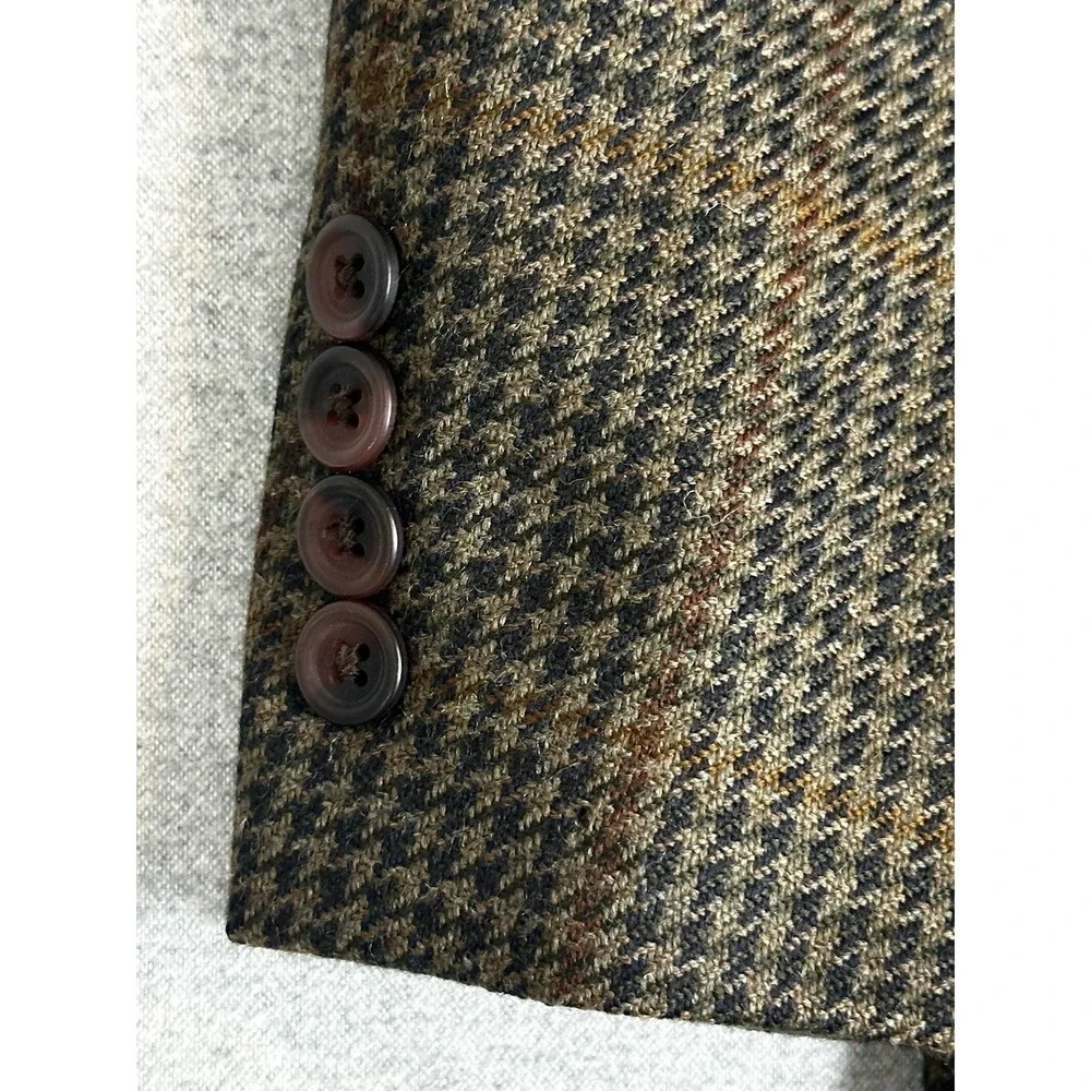 Chaps Ralph Lauren Blazer Mens 40 Tall Brown Wool Houndstooth Sport‎ Coat Canada